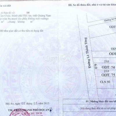 Mặt tiền Lê Thánh Tông ngay chợ Bà Lê , Hội An