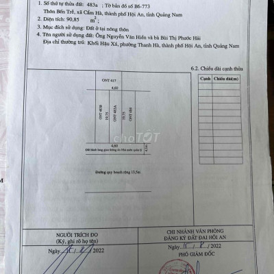 90m2 cồn tập 1 đường 13,5m giá cực rẻ an cư