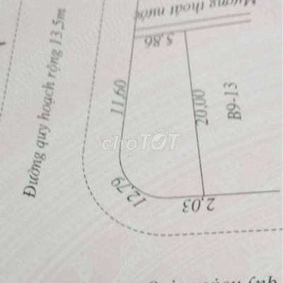 Lô góc 2 mặt tiền diện tích 150m2
