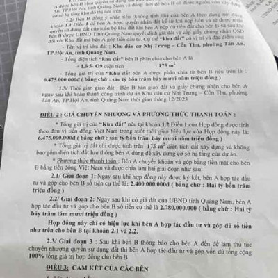 Đất dự án hội an center cồn thu . mặt tiền lý thái tổ . hội an