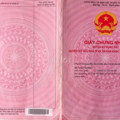 Đất Tam xuân 1 sát vách Tam kỳ