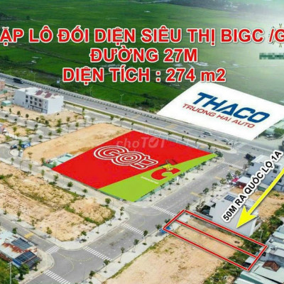 Chủ cần bán gấp 2 lô liền kề đối diện siêu thị Go Điện Bàn-Quảng Nam