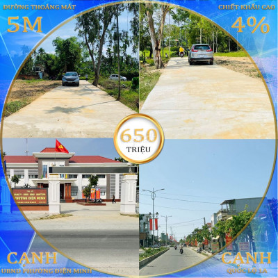 650 triệu Đất Nền Trung tâm  - Đối Diện UBND và chỉ cách quốc lộ 100m