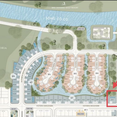 Bán biệt thự biển căn góc ngã 4,2 mặt tiền DT 595M2 sổ đỏ lâu dài