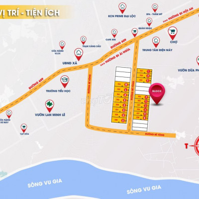 COMING SOON – 17 LÔ ĐẤT SIÊU RẺ ÁI NGHĨA 5KM, Liền kề KCN Đại Lộc