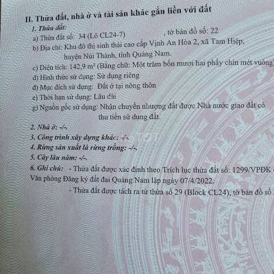 Vịnh An Hoà - Lô sổ đỏ trục đường 10m5 thông biển chỉ 1,9tỷ /150m2