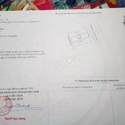 Bán đất mặt tiền đường Ngô Tất Tố, KDT Ngân Câu-Ngân Giang, Điện Ngọc