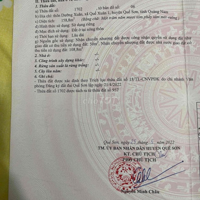 Bán đất thổ cư 158,8m2