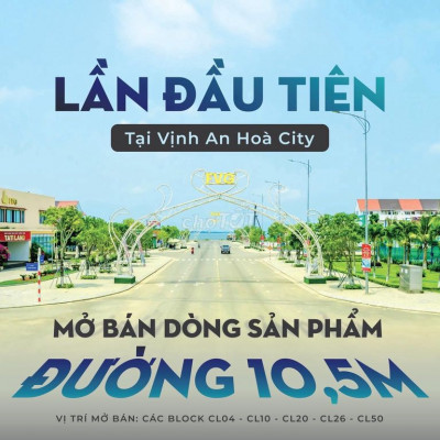Chỉ với 10,5 triệu/m2 sở hữu ngay lô đất đường 10m5 đã có sổ đỏ