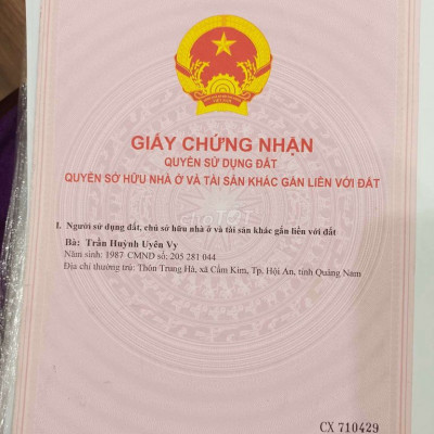 107,8m² Đất chính chủ, Tây An, Điện Phong, Điện Bàn, Quảng Nam.