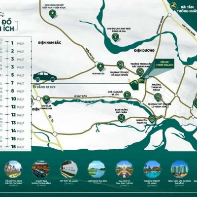 Đất nền Biệt Thự nghỉ dưỡng kề sông, sát Hội An giá chỉ từ 16 triệu/m2