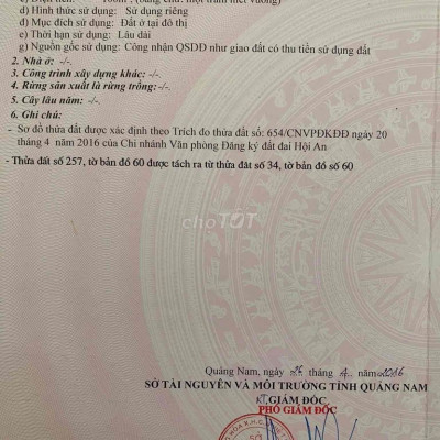 100M2 CÁCH NGUYỄN TẤT THÀNH 100M ĐỐI DIỆN NHÀ VĂN HOÁ BÀU SÚNG GIÁ RẺ