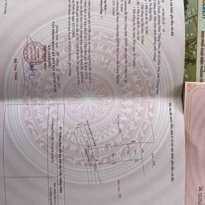 cần bán lô đất ngay cạch trường học cấp 2 Thu Bồn