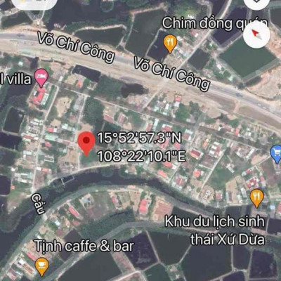 lô đất 2 mặt kiệt ô tô, view kênh, gần rừng rừa bảy mẫu ngang 15m