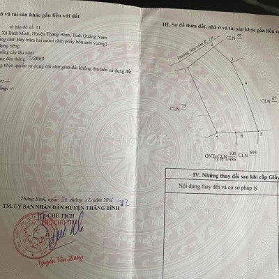 BIỂN QUẢNG NAM: Kẹt bán 1/4 giá mua!  *** GẦN 800M2 ĐẤT ĐẸP NẰM KDC