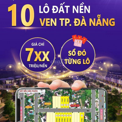 Đất Nền Ven Đà Nẵng,Bên Cạnh 2 trường Học,200m2 Đã Có Sổ-chỉ với 7xxtr