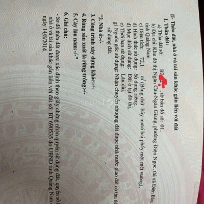 72m2 KDT Ngân Câu Ngân Giang. Liên hệ thương lượng giá