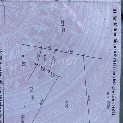 bán đất tại khối Phố Cổ An Tây , Thị Xã Điện Bàn. Rộng 996,8m2
