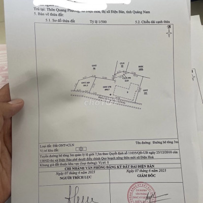490tr sở hữu ngay lô đất tại Quang Phường- Điện Hoà
