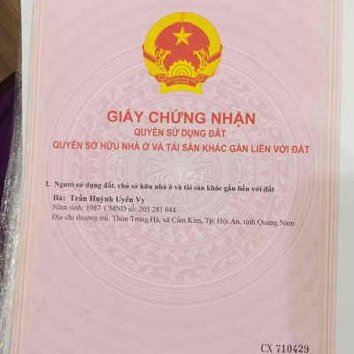 107,8m2 Đất chính chủ Tây An, Điện Phong, Điện Bàn , Quảng Nam