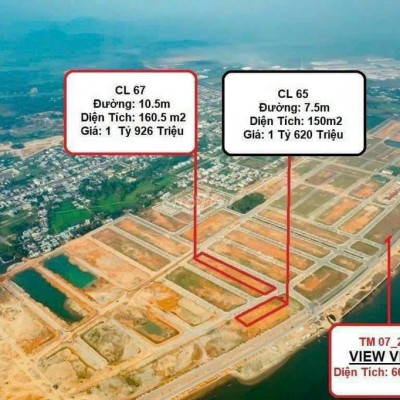 Bán ngay 10 lô đất liền kề mặt biển Vịnh An Hoà, chỉ 800 triệu (55%)