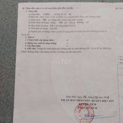 Đất gần xe máy tiến thu