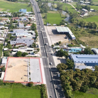 BÁN ĐẤT MẶT TIỀN QUỐC LỘ 1A THĂNG BÌNH 5X25 X VỈA HÈ 15M