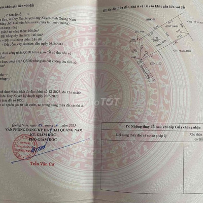 Tôi chính chủ cần bán 240m2, Duy Phú, Duy Xuyên, Quảng Nam.