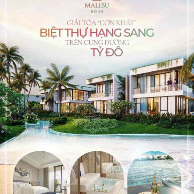 Biệt thự biển MALIBU 500m2, CĐT cam kết mua lại 20%, chiết khấu 26%