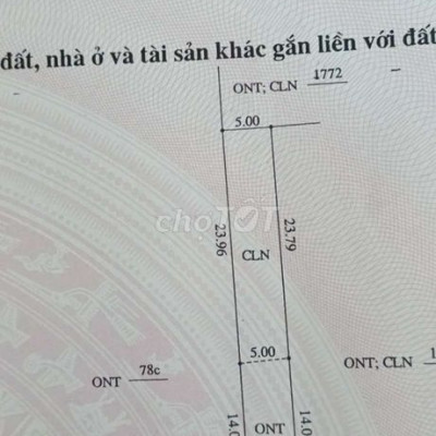 Đất Quế Xuân 1, sát chợ Bà Rén