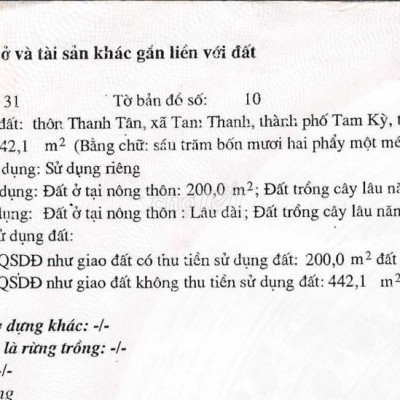 Cần tiền bán đất gần biển Tam Thanh