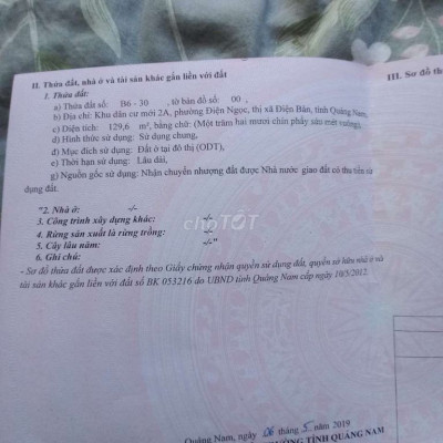 Lô đường 5m5 gần KCN Điện Ngọc, giá rẻ số 1