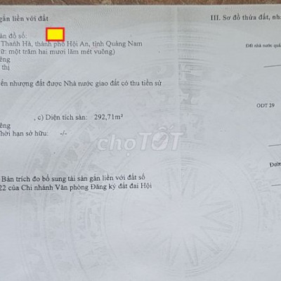 Cần chuyển nhượng Hotel mặt tiền TP Hội An