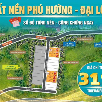 Bảng hàng mới tại Đại Lộc - Gần KCN - Đường DT 609 - Trả trước 100tr