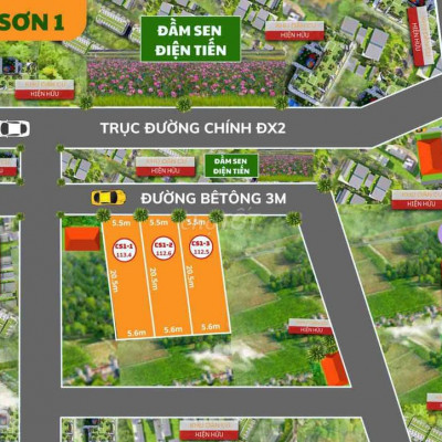 ĐẠI HẠ GIÁ 3 LÔ LIỀN KỀ ĐIỆN TIẾN GẦN ĐẦM SEN