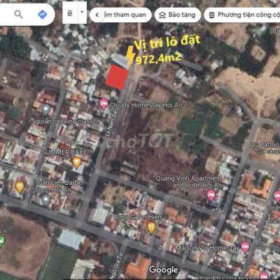 Sụp hầm lô đất trung tâm Hội An 972m2