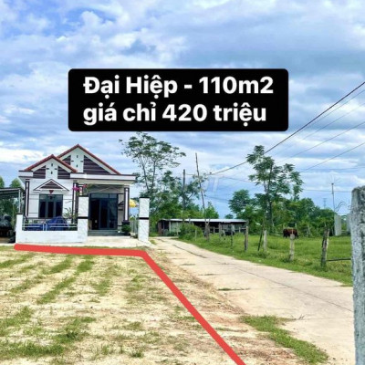 420 triệu/Lô vỡ nợ chủ gửi bán gấp lô đất 110m2 ngay chợ Đại Hiệp
