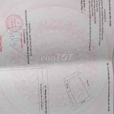 Bán 335m2 đất Quảng Nam giá 57 triệu