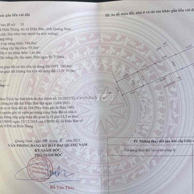 BÁN GẤP LÔ ĐẤT ĐIỆN BÀN 6X45 GIÁ CHỈ 4XX