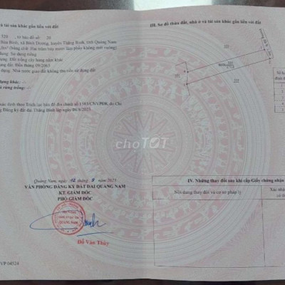 Bán đất phủ hồng 5,7*48=275m2 KDC hiện hữu Quảng Nam giá 130 triệu