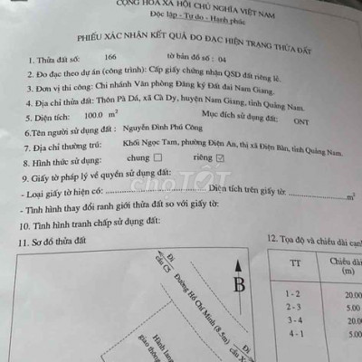 Bán Đất bao ra sổ , mặt tiền đường Hồ Chí Minh, Dtich 100m2 đất ở