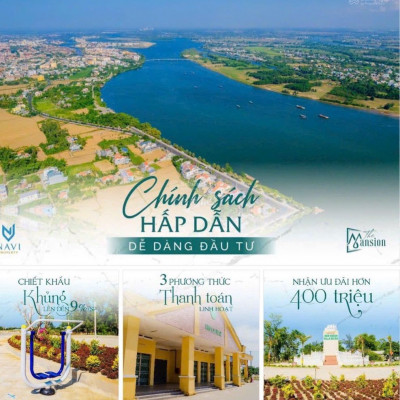 Lô đất 150m2, đường 7m5, lề 5m. Hội An, giáp sông Hoài