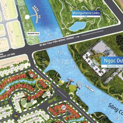 BÁN RẺ LÔ BIỆT THỰ ĐƯỜNG BỜ SÔNG, GẦN SÂN GOLF