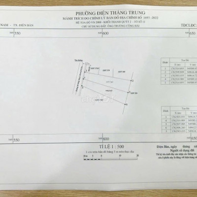 Điện Thắng Trung, đường bt 4m, đất sạch làm nhà