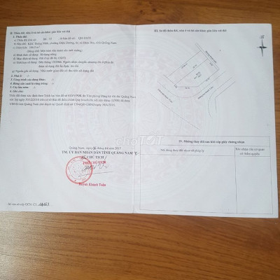 Lô đất B8.22 166m² 2 mặt tiền Coco River Garden, Điện Dương, Điện Bàn