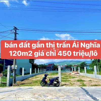 450 triệu bán gấp 2 lô đất gần thị trấn Ái Nghĩa