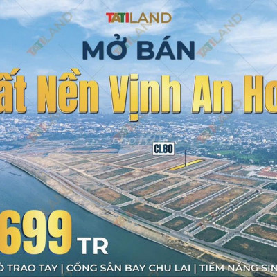 bán tháo lô kề góc ngã tư đường  thông ra biển 10m5 Vịnh An Hoà 1,5tỷ