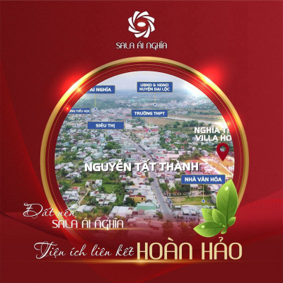 Khu Sala Ái Nghĩa khu vực trung tâm gần đường Nguyễn Tất Thành