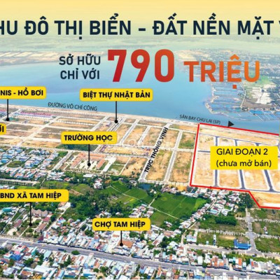 Chỉ 750tr sở hữu ngay đất nền ven biển đã có sổ, cạnh sân bay & KCN