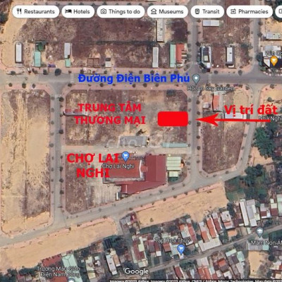 Chợ Lai Nghi (có sổ): Bán lỗ lô đất 2 mặt tiền; trong khuôn viên chợ.